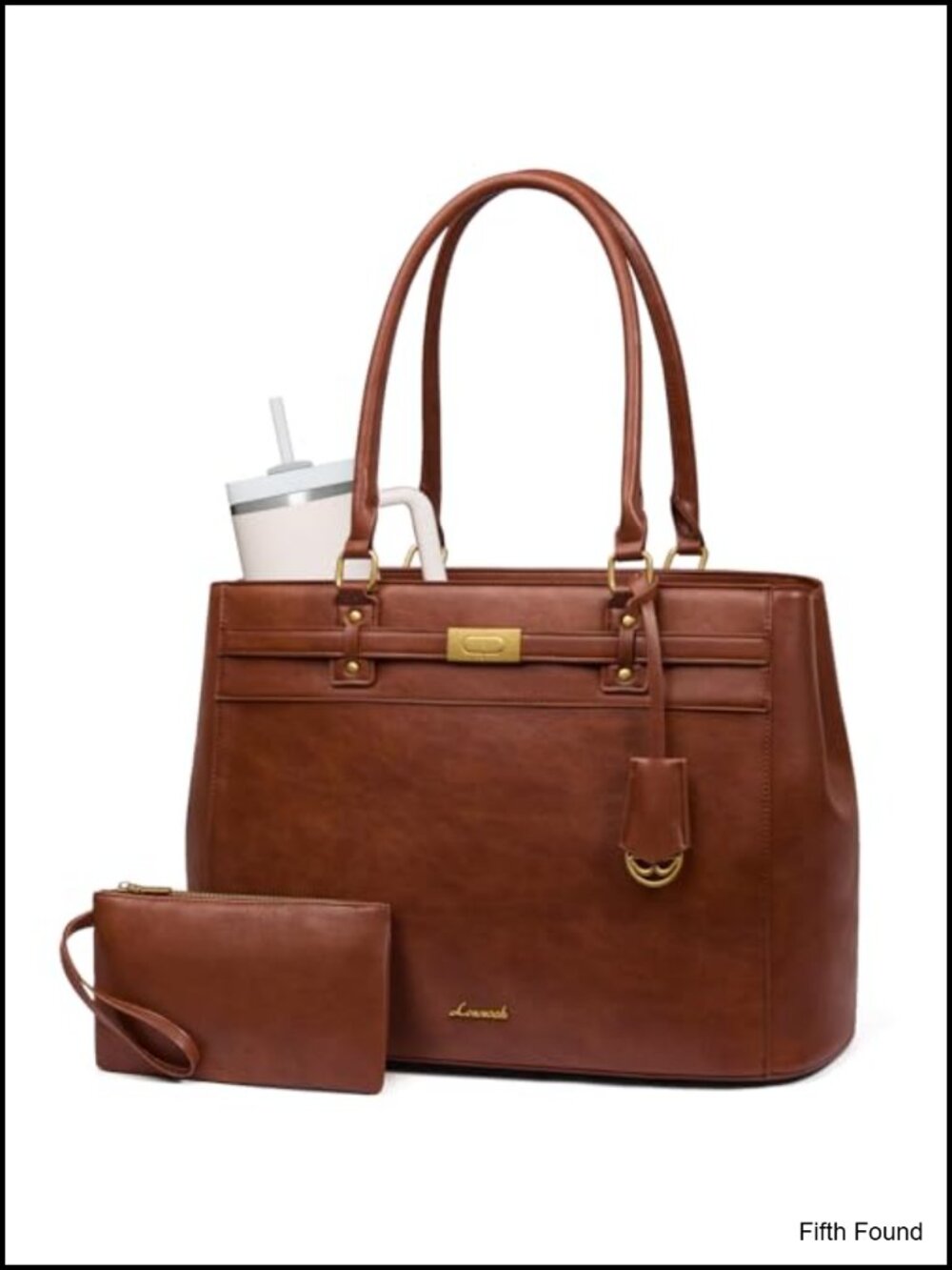 17.3 Inch Laptop Tote Bag, Waterproof Leather Work Computer Bag